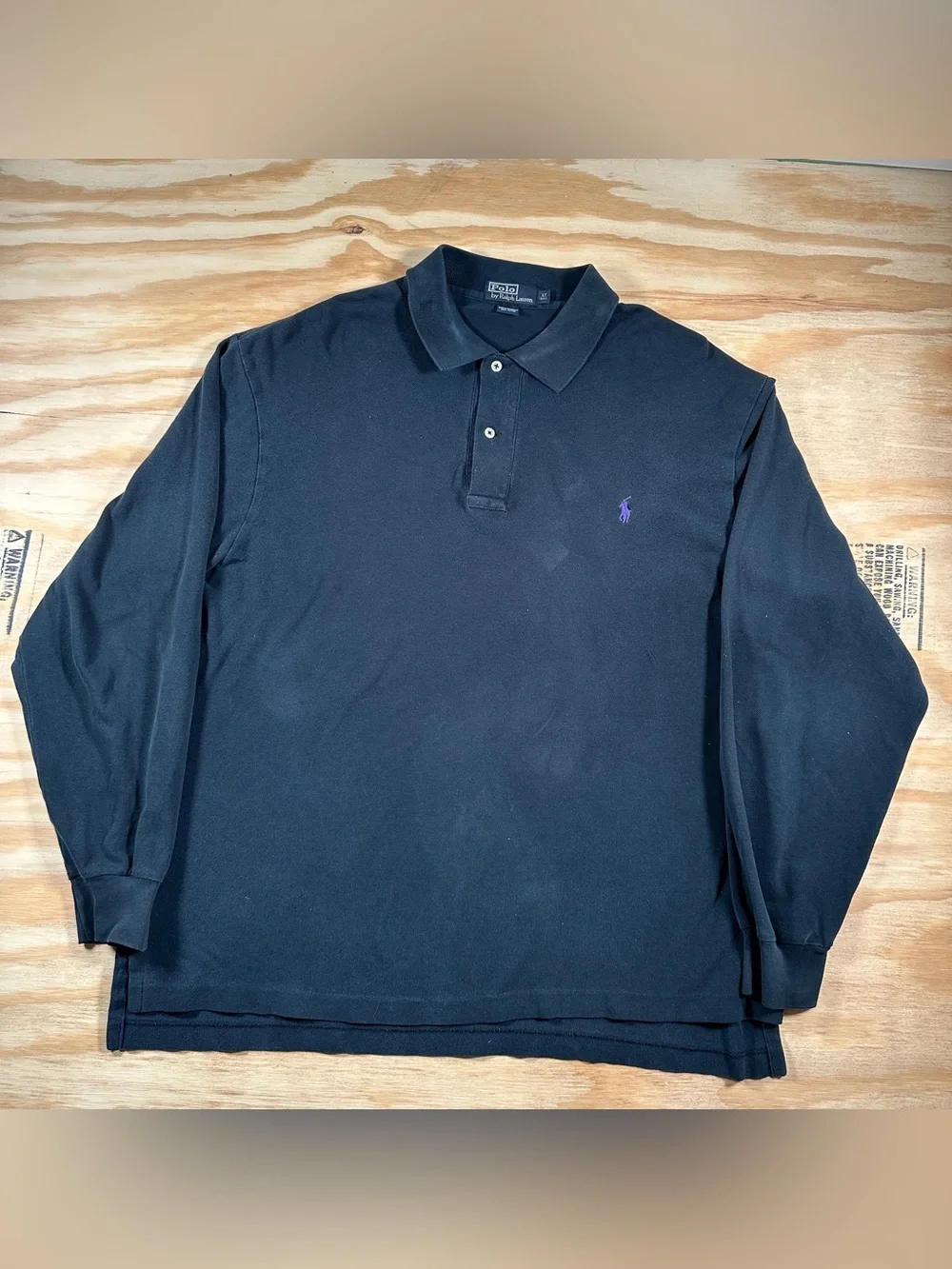 Ralph Lauren Black Long-Sleeve Polo Shirt